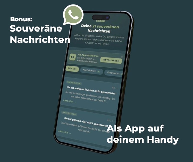 Vorschau der 20 souveränen WhatsApp Nachrichten auf dem Handy